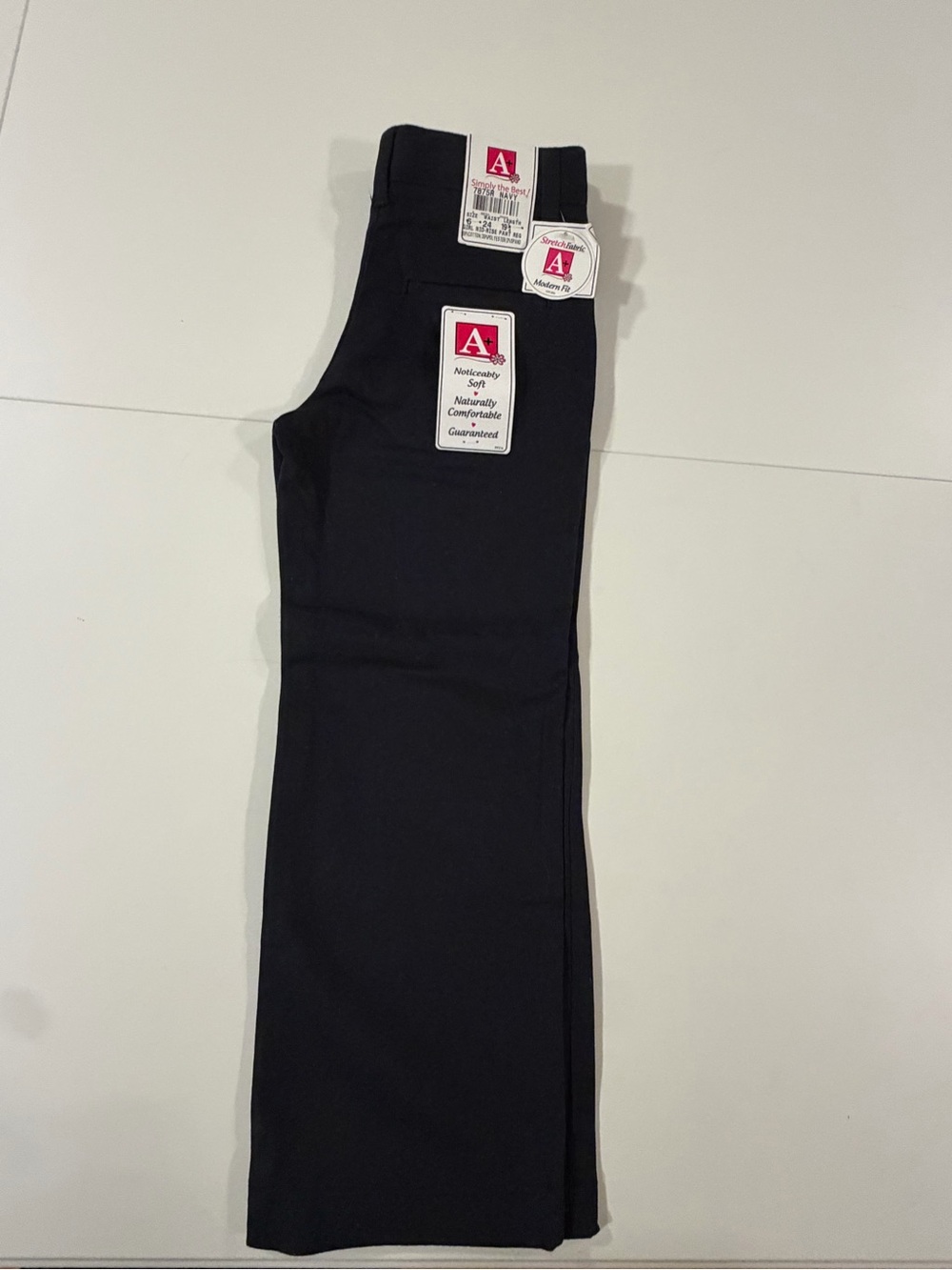 NWT Girls Size 6 Navy School Uniform Pants Stretch A+ Modern Fit